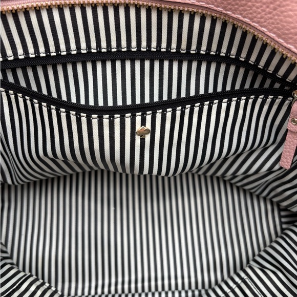 Kate Spade New York Pebbled Leather Tote Bag Blush Pink Shoulder Purse - Picture 3 of 11